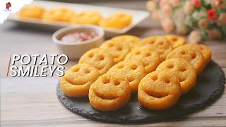 Potato Smiley | Homemade Potato Smiley | Crispy Potato Fries | Snack Recipe | Emoji Fries