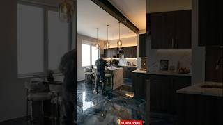 From Concrete Chaos to Liquid Marble Luxury Kitchen ✨ | Epoxy Floor Transformation Timelapse