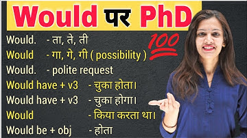 Would पर करे PhD | All of Would in Detail with Examples | Modal Verbs | English with Khushi