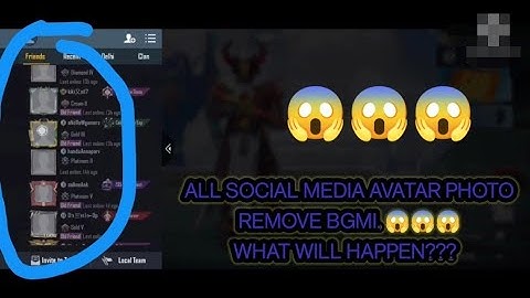 ALL SOCIAL MEDIA AVATAR PHOTO REMOVE BGMI 😱😱. WHAT WILL HAPPEN??? #BGMI