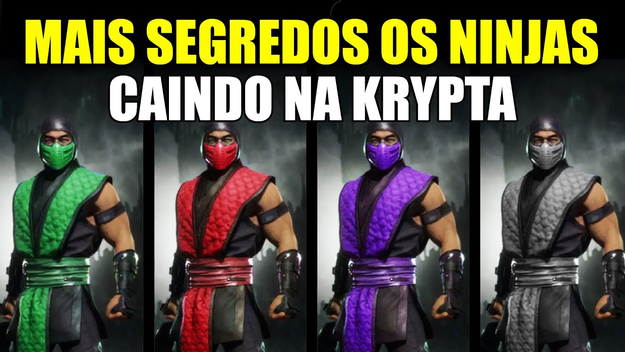 MK11 SEGREDO NINJAS CAINDO KRYPTA REPTILE SMOKE KHROME TREMOR EASTER EGG