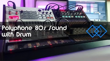 Polyphone Action 80´s Sound with Drum - Korg Volca FM, Bass, Sampler, Keys