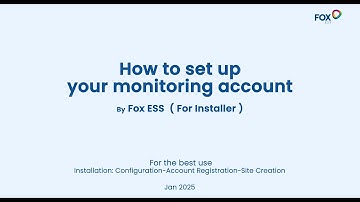 How to set up your FoxCloud2.0 account (For Installer）