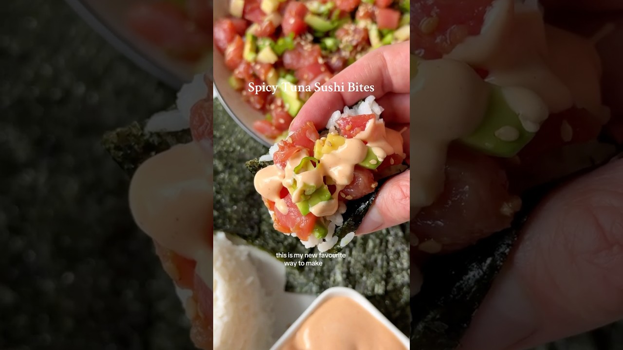 spicy tuna sushi bites ✨ 