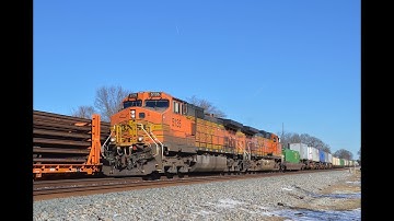 NS 213 @ Kannapolis,NC with a pair of BNSF Dash-9s. (1/20/18)