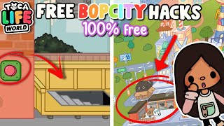 FREE HACKS and SECRETS in BOP CITY #tocaboca *with voice*|| toca life world