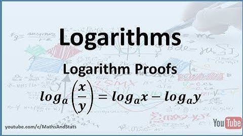 Logarithms: Quotient Rule Proof
