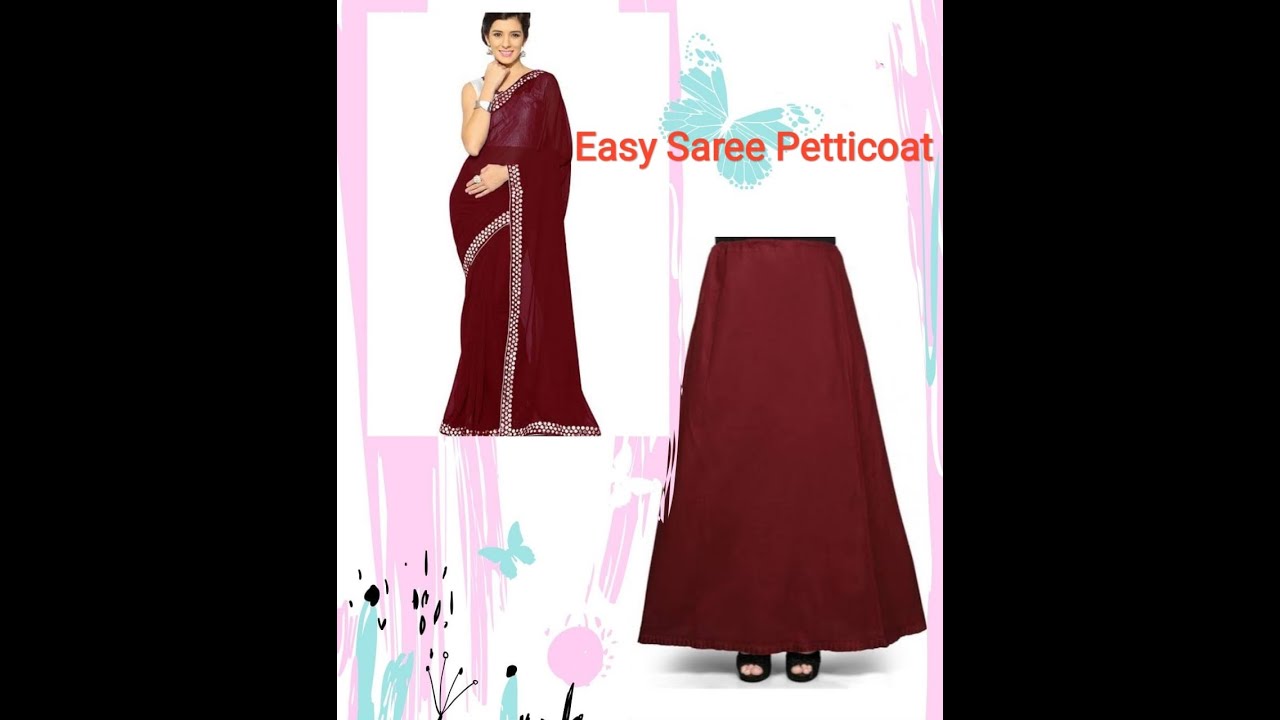 5 mins Saree Petticoat Cutting and Stitching YouTube