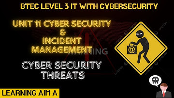 BTEC Level 3 IT - Unit 11 - Cyber Security & Incident Management - Part 01 - Types of Threats (LAA)