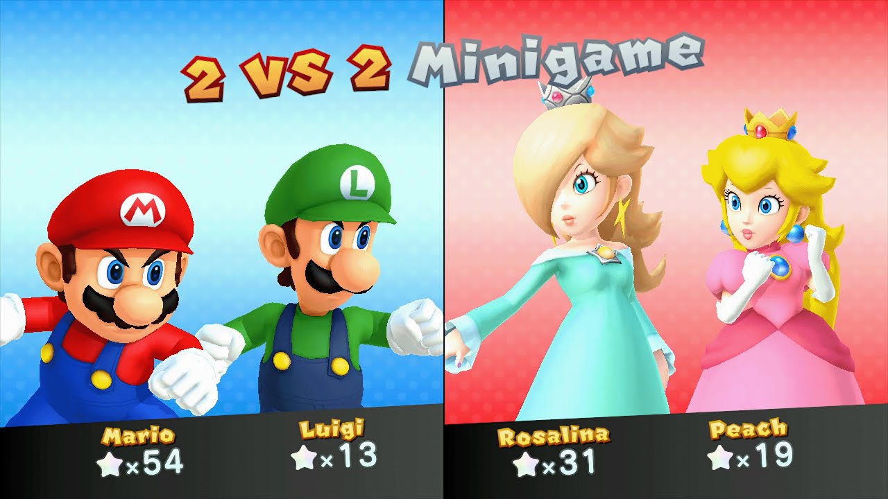 Mario Party 10 - Mario vs Luigi vs Peach vs Rosalina - Haunted Trail