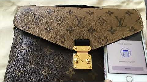 Louis Vuitton pochette metis reverse monogram scanning microchip with NFC Tools app!