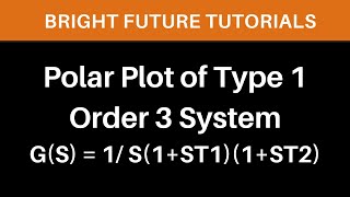 Polar plot of  type 1 order 3 system | Sketch the polar plot of G(S)=1/S(1+ST1)(1+ST2)