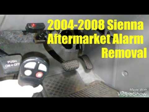 2004-2008 Sienna Aftermarket Alarm Removal