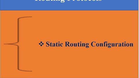 Part 24. Static Routing Configuration using multiple Routers.