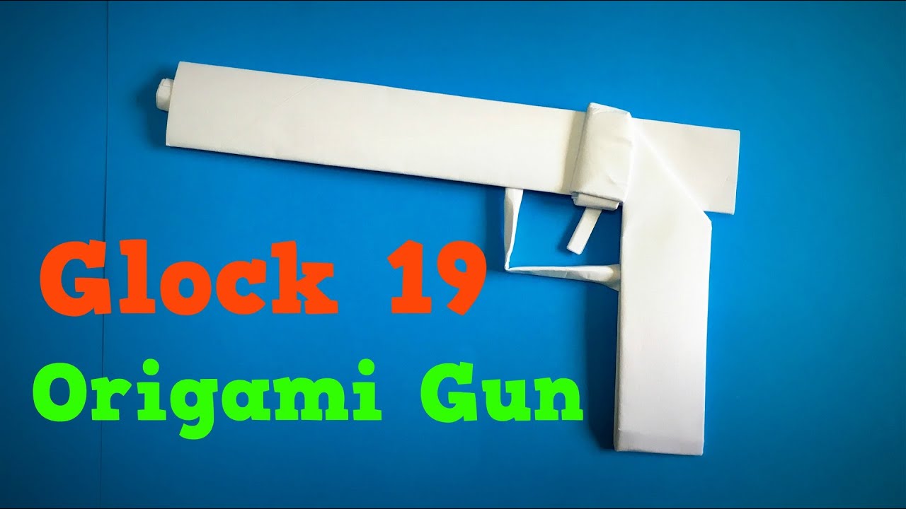 Origami Gun Glock 19 How to Make a Paper Glock 19 Gun Easy Origami