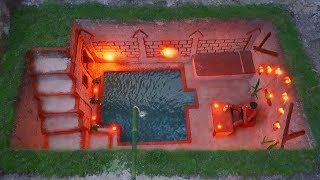 Build Most Awesome Living Room And Mini Underground Swimming Pool