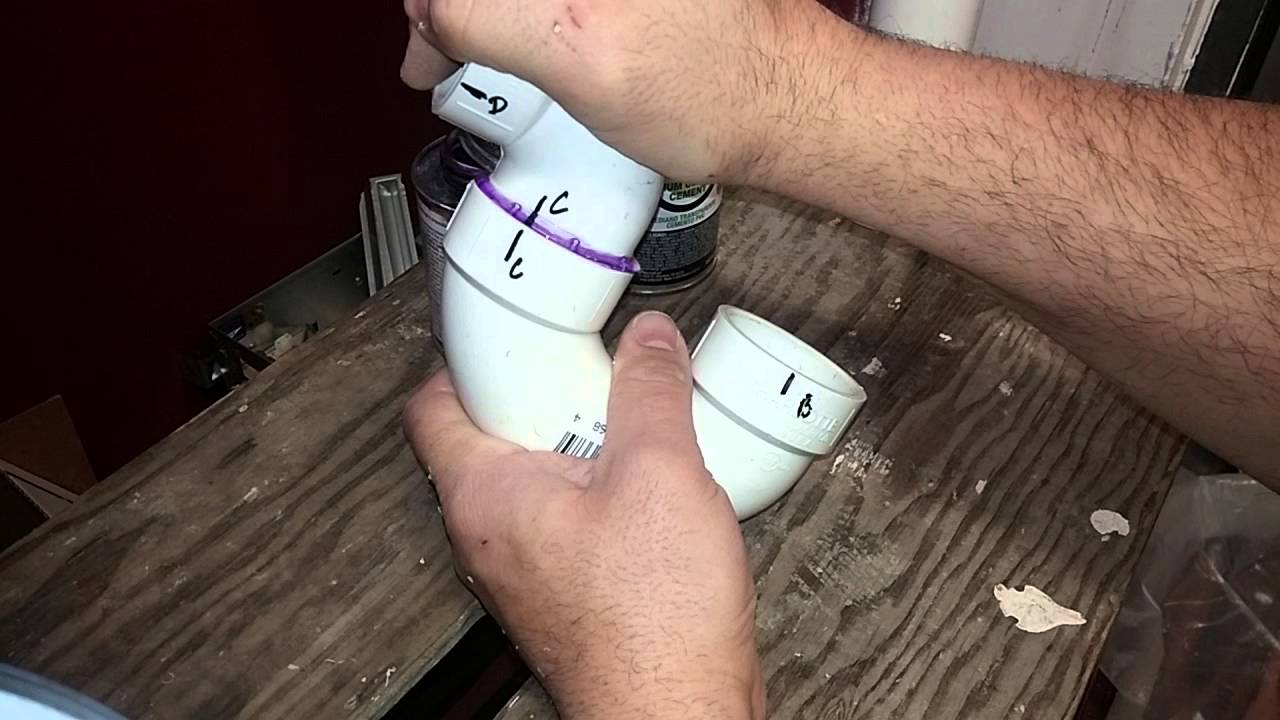 How to glue up PVC drain pipe - YouTube