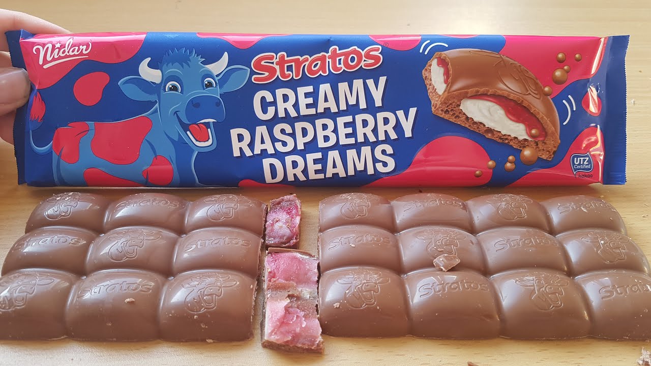 Nidar Stratos Creamy Raspberry Dreams Aerated Milk Chocolate With ...