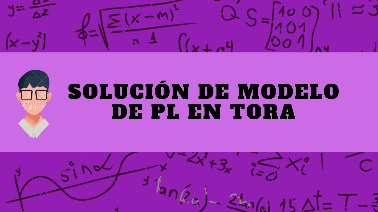 Modelo de Programación Lineal en TORA - YouTube