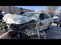 Не пропустила Toyota Mark II: момент аварии в Абакане