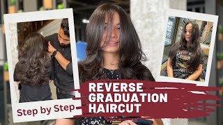 Reverse graduation haircut with new technique