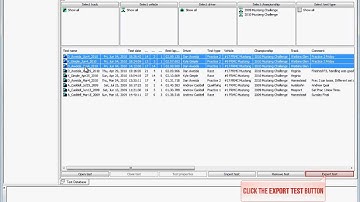 Exporting Tests in Race Studio 2