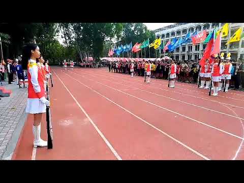 107台南高商儀隊  運動會_四人旗表演