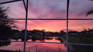 Lake view at sunset from the lanai.