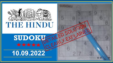 How to Solve 5 Star Hindu  Sudoku Sep 10,  2022 -  Step By Step Solution