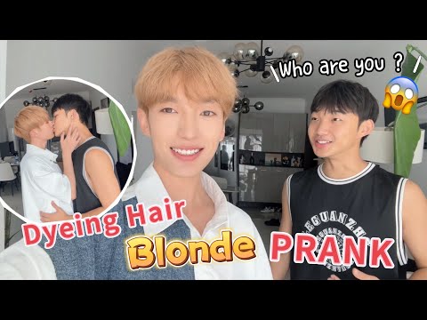 After Dyeing My Hair Golden, My Boyfriend Couldn't Stop Kissing Me... 🥰Cute Gay Couple PRANK