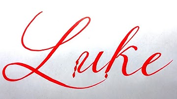 Luke Name Signature Calligraphy Status | How to write with Cut Maker  #calligraphy #cursive