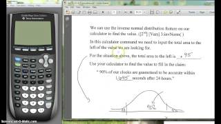MATH-130 6-2 Inverse Normal Distribution