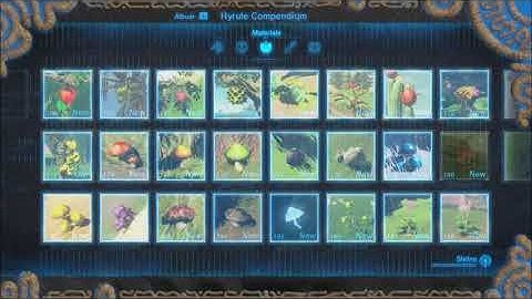 How to unlock the entire "materials" section of the Hyrule Compendium for free (minor glitch)