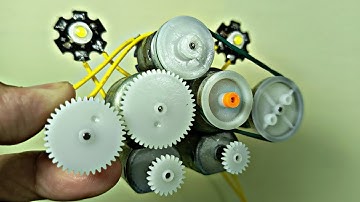 HOW TO MAKE A PROTOTYPE MINI ELECTRIC GENERATOR SYSTEM USING PLASTIC GEAR AND RUBBER GEARS