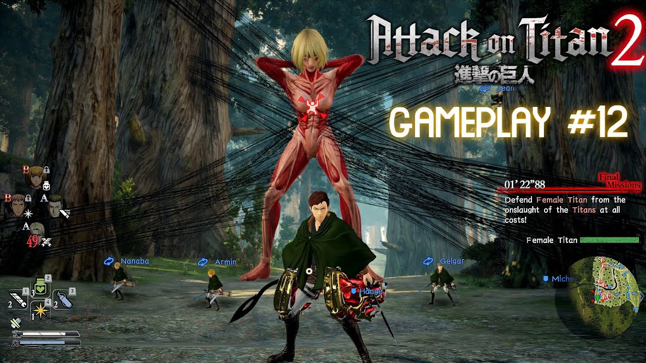 Female Titan Gets Eaten By Titans | Dan Sama Plays Attack on Titan 2 - A.O.T.2 Gameplay #12 