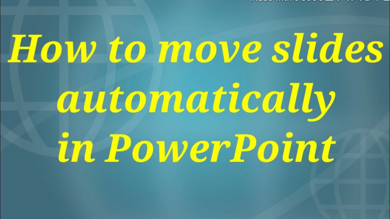 powerpoint slides move automatically