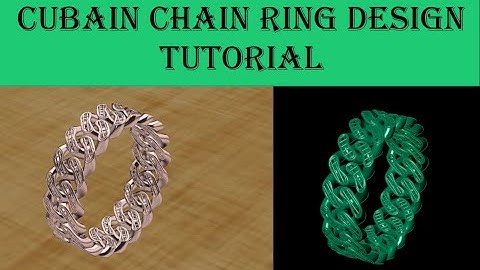 Cuban Chain Ring Design Tutorial//jewelry CAD Design//3D Model// Rhino Matrix 09  #7998