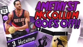 Amethyst C.j. Mccollum Goes Off - Hof Deep Range Deadeye Op Asf 24 In 1 Quarter - Nba 2K17 Myteam