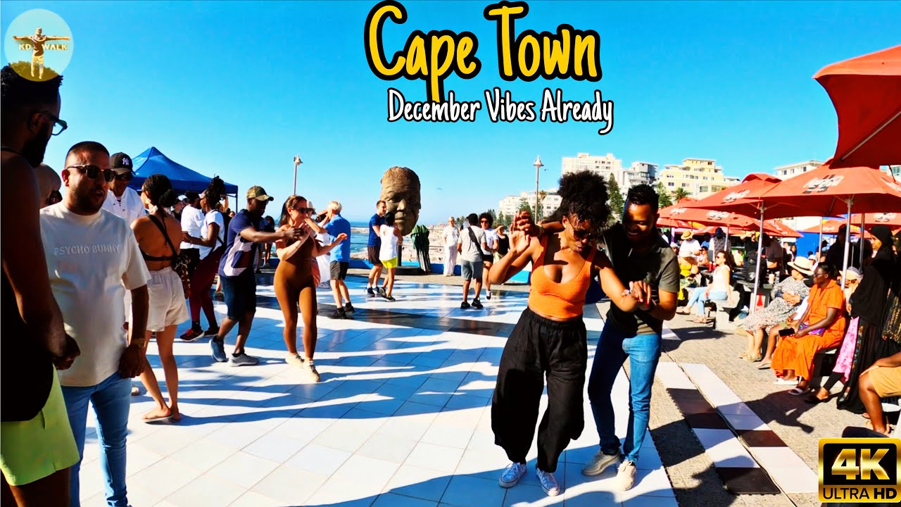 December Vibes in November | Sea Point Promenade Walk Cape Town | Relaxing Oceanfront POV 4K HDR
