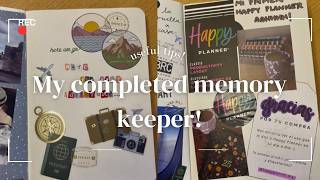My completed memory keeper for 2025 | Completed flip through + useful tips