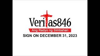DZRV-AM Veritas 846 Sign ON December 31 2023