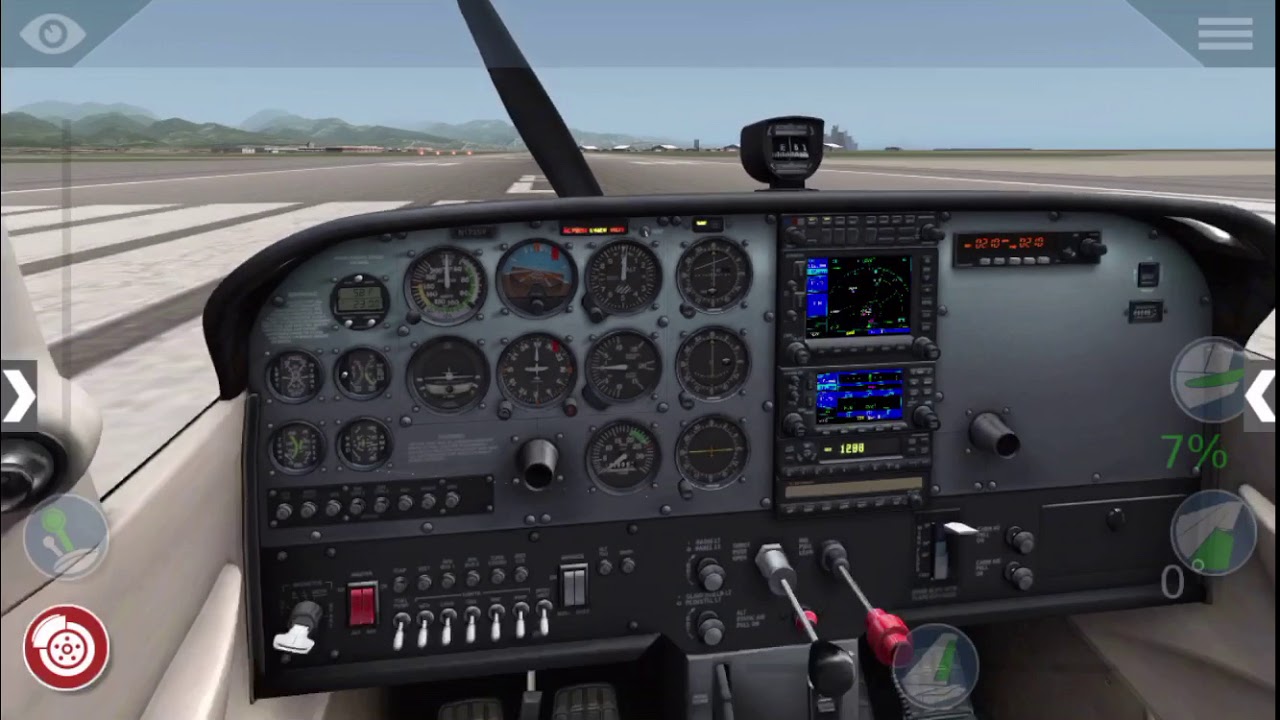 X-plane 10 mobile | Cessna 172 SP startup from cold and dark - YouTube