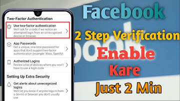 How To On Facebook Two Step Verification 2021। Facebook Two Factor Authentication Enable Kaise Kare।