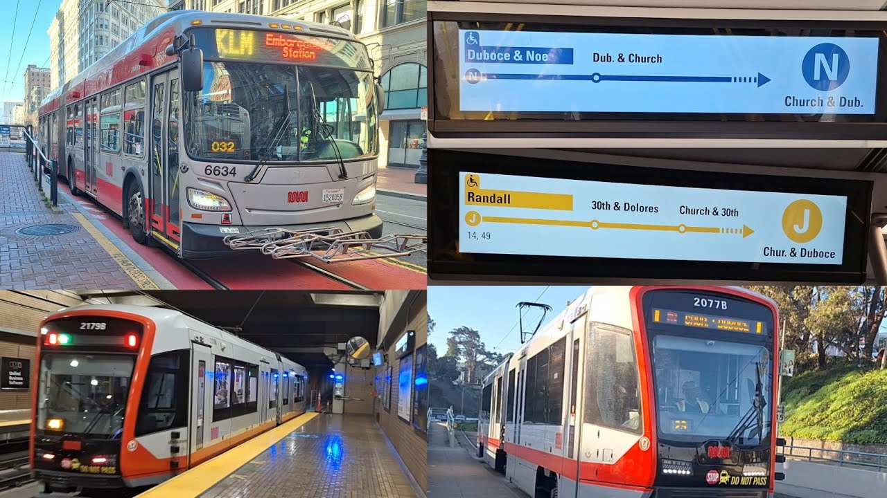 SF Muni Metro closure special trains & KLM bus shuttles action
