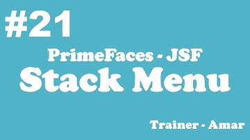 PrimeFaces - JSF Tutorial || Stack Menu in PrimeFaces using Netbeans IDE || Part-21