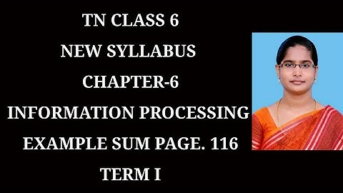 6th Maths T-1 Ch-6 Information processing | Example sum | Samacheer One plus One channel