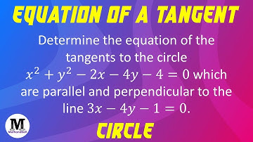 23 | Circles | Equation Of A Tangent - Worked Out Problem