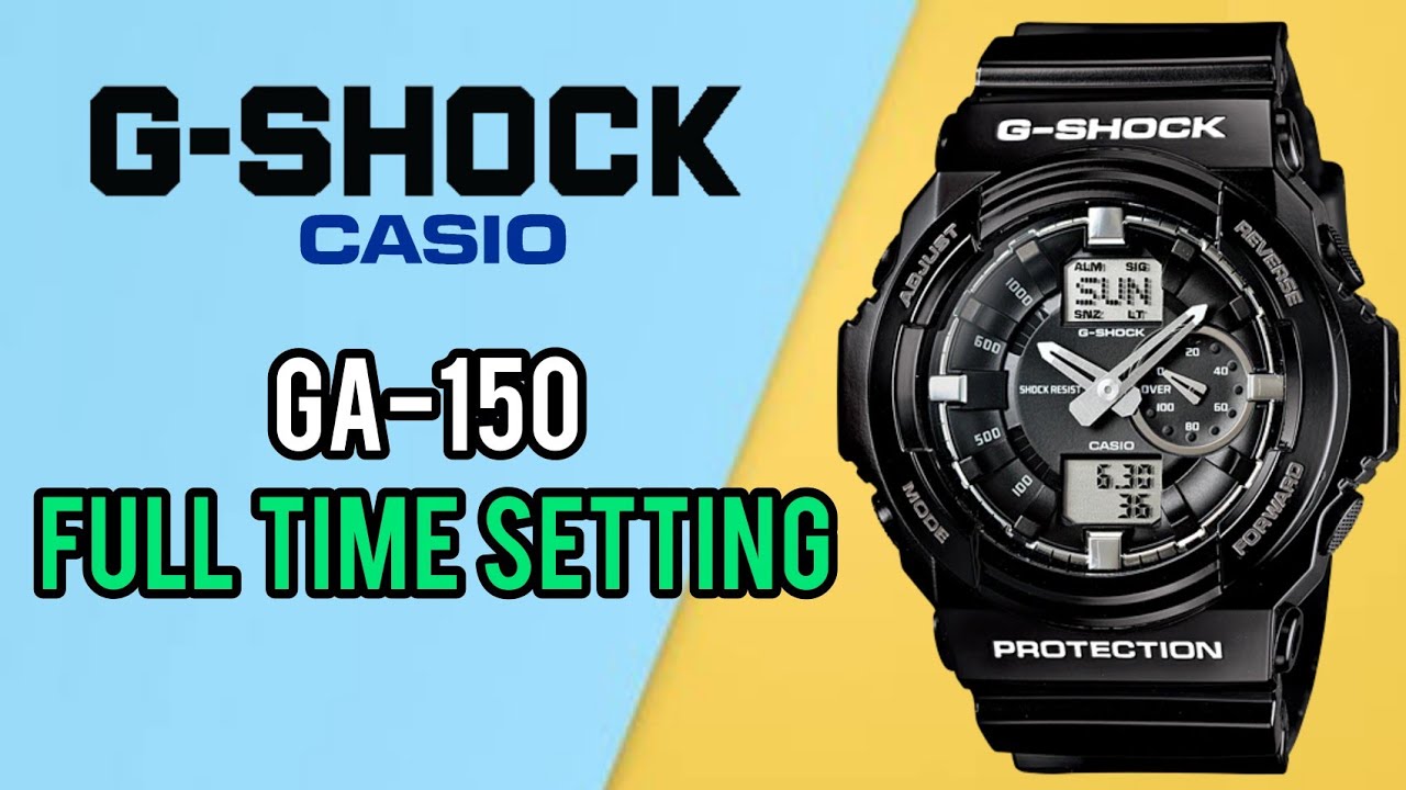 How To Setting Time on A G-Shock GA-150 Digital Watch | Watch Repair  Channel - YouTube