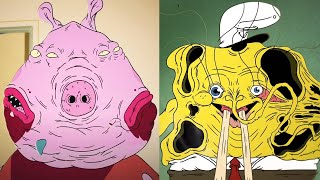 La animación mas PERTURBADORA que he visto (Reacción) - Peppa Pig , Bob Esponja y Monstruos S.A