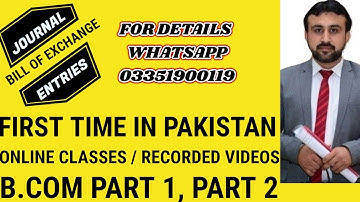 B.Com Part 1 l Bill of exchange l Journal entries #BCOM #BCOMPART1PU #B.COMACCOUNTINGPART1